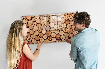 Magnetische Schreibtafel Weinkorken aus Holz