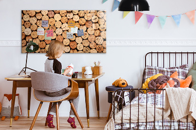 Magnetische Schreibtafel Weinkorken aus Holz