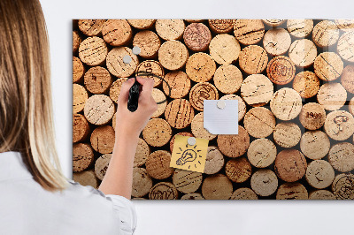 Magnetische Schreibtafel Weinkorken aus Holz