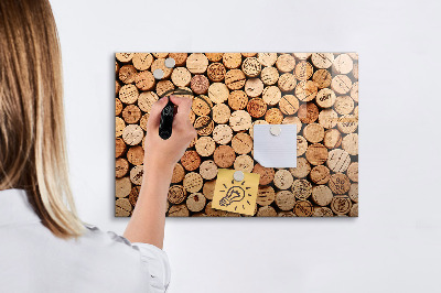 Magnetische Schreibtafel Weinkorken aus Holz