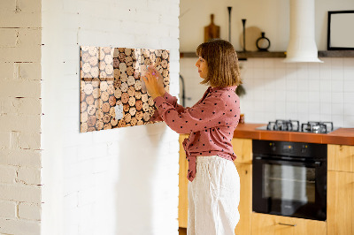 Magnetische Schreibtafel Weinkorken aus Holz