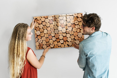 Magnetische Schreibtafel Weinkorken aus Holz