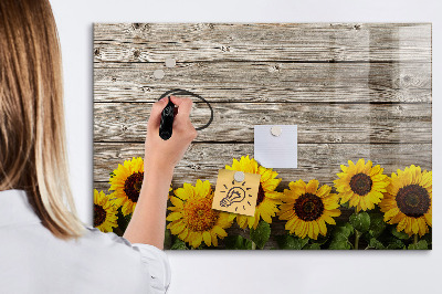 Beschreibbare magnettafel küche Sonnenblumen