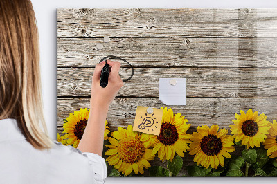 Beschreibbare magnettafel küche Sonnenblumen