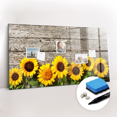Beschreibbare magnettafel küche Sonnenblumen