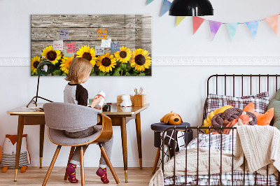 Beschreibbare magnettafel küche Sonnenblumen