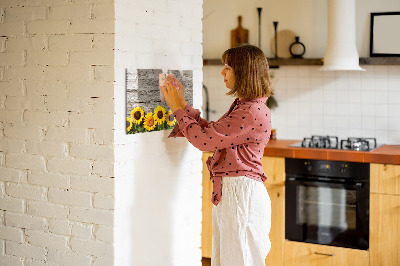 Beschreibbare magnettafel küche Sonnenblumen