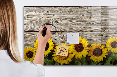 Beschreibbare magnettafel küche Sonnenblumen