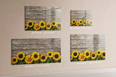 Beschreibbare magnettafel küche Sonnenblumen