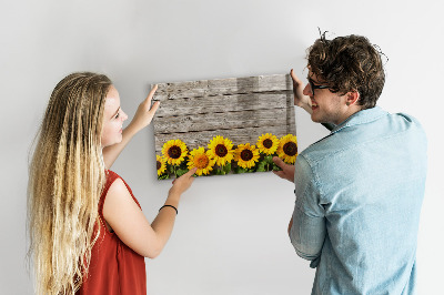 Beschreibbare magnettafel küche Sonnenblumen