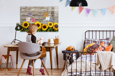 Beschreibbare magnettafel küche Sonnenblumen