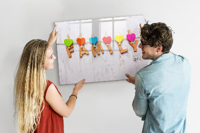 Beschreibbare magnettafel Familieninschrift