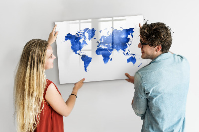Beschreibbare magnettafel Weltkarte Weltraum