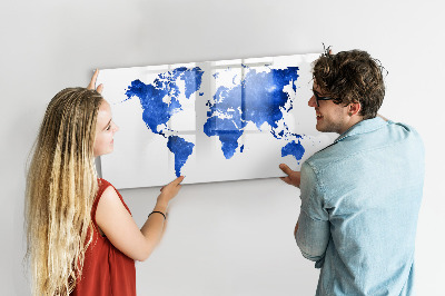 Beschreibbare magnettafel Weltkarte Weltraum