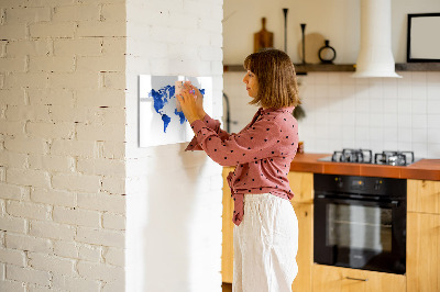 Beschreibbare magnettafel Weltkarte Weltraum