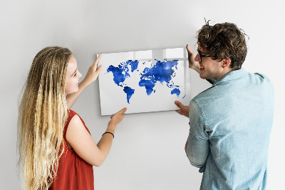 Beschreibbare magnettafel Weltkarte Weltraum