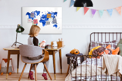 Beschreibbare magnettafel Weltkarte Weltraum