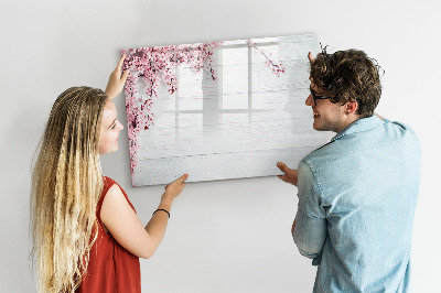 Beschreibbare magnettafel küche Frühlingsblumen