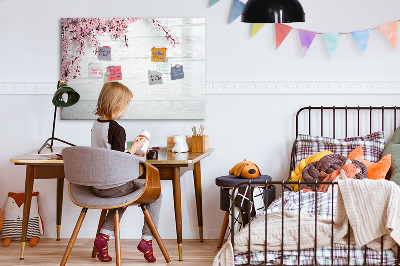 Beschreibbare magnettafel küche Frühlingsblumen