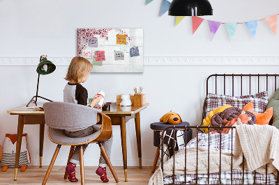 Beschreibbare magnettafel küche Frühlingsblumen