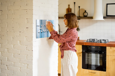 Beschreibbare magnettafel Hausinschrift