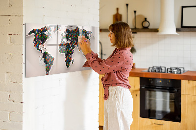 Beschreibbare magnettafel küche Abstrakte Weltkarte