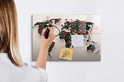 Beschreibbare magnettafel küche Abstrakte Weltkarte
