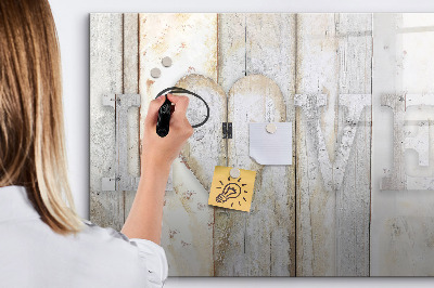 Beschreibbare magnettafel Inschrift Liebe