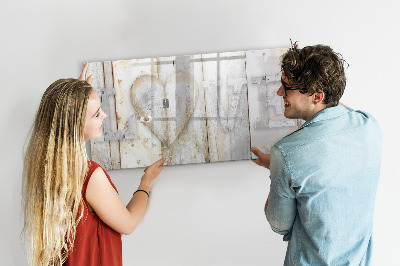 Beschreibbare magnettafel Inschrift Liebe