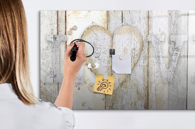 Beschreibbare magnettafel Inschrift Liebe