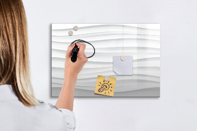 Beschreibbare magnettafel küche Wellenstruktur