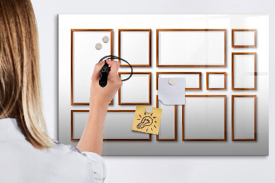 Beschreibbare magnettafel küche Holzrahmen
