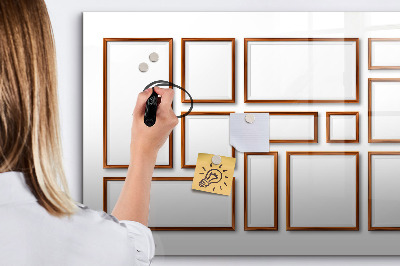 Beschreibbare magnettafel küche Holzrahmen