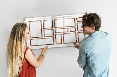 Beschreibbare magnettafel küche Holzrahmen