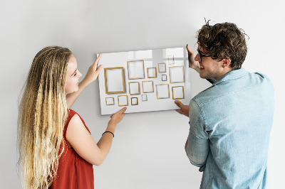 Magnettafel mit Marker Holzrahmen