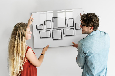 Beschreibbare magnettafel küche Schwarzer Rahmen