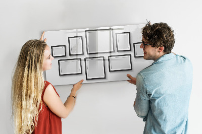 Beschreibbare magnettafel küche Schwarzer Rahmen