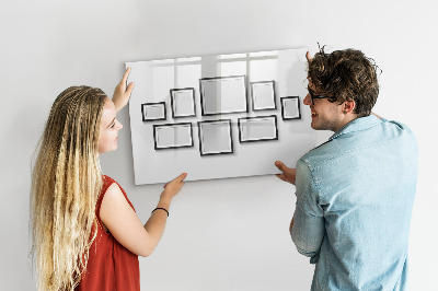 Beschreibbare magnettafel küche Schwarzer Rahmen
