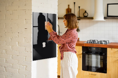 Trocken abwischbare Magnettafel Farbe: Schwarz