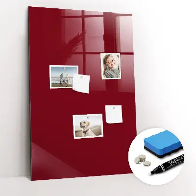 Schreib magnettafel Burgunderrote Farbe