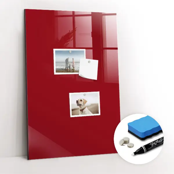Magnettafel zum schreiben Farbe rot