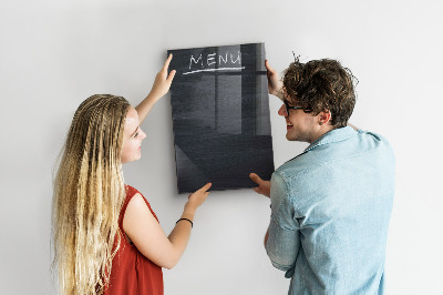 Magnettafel aus Glas Menütafel