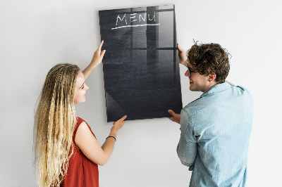 Magnettafel aus Glas Menütafel