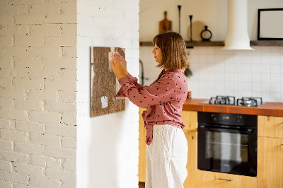 Trocken abwischbare Magnettafel Warmer Holzton