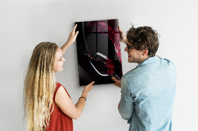 Magnettafel mit Magneten Verschütteter Wein