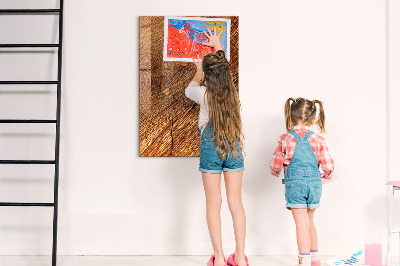 Schreib magnettafel Warmer Holzton