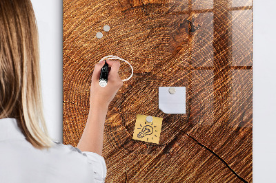 Schreib magnettafel Warmer Holzton