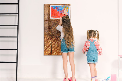 Schreib magnettafel Warmer Holzton