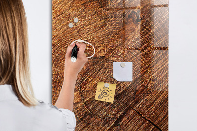 Schreib magnettafel Warmer Holzton
