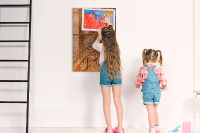 Schreib magnettafel Warmer Holzton